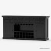 Picture of Nottingham Rustic Solid Wood Black Wine Bar Sideboard Cabinet