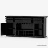 Picture of Nottingham Rustic Solid Wood Black Wine Bar Sideboard Cabinet