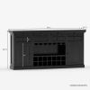 Picture of Nottingham Rustic Solid Wood Black Wine Bar Sideboard Cabinet
