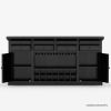 Picture of Nottingham Rustic Solid Wood Black Wine Bar Sideboard Cabinet