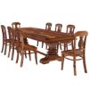 Picture of Tiraspol Rustic Solid Wood Trestle Dining Table Set