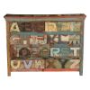 Picture of Rustic Alphabet Reclaimed Wood 8 Drawer Double Dresser