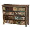 Picture of Rustic Alphabet Reclaimed Wood 8 Drawer Double Dresser