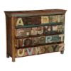 Picture of Rustic Alphabet Reclaimed Wood 8 Drawer Double Dresser