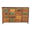 Picture of Autumn Rustic Reclaimed Wood 16 Drawer Dresser Chest
