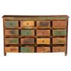 Picture of Autumn Rustic Reclaimed Wood 16 Drawer Dresser Chest