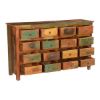 Picture of Autumn Rustic Reclaimed Wood 16 Drawer Dresser Chest
