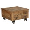 Picture of Taylorsville Industrial Coffee Table With Wheels
