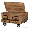 Picture of Taylorsville Industrial Coffee Table With Wheels