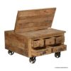 Picture of Taylorsville Industrial Coffee Table With Wheels