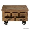 Picture of Taylorsville Industrial Coffee Table With Wheels