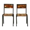 Picture of Painted Bricks Reclaimed Wood & Iron Kitchen Dining Chair (Set of 2)