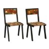 Picture of Painted Bricks Reclaimed Wood & Iron Kitchen Dining Chair (Set of 2)