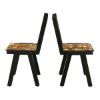Picture of Painted Bricks Reclaimed Wood & Iron Kitchen Dining Chair (Set of 2)