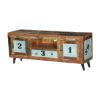 Picture of Hazlet By-The-Numbers Rustic Reclaimed Wood Open Shelve TV Stand