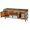 Picture of Hazlet By-The-Numbers Rustic Reclaimed Wood Open Shelve TV Stand