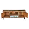 Picture of Hazlet By-The-Numbers Rustic Reclaimed Wood Open Shelve TV Stand