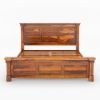 Picture of Modern Farmhouse Rustic Solid Wood Platform Bed