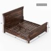 Picture of Pioneer Rustic Solid Wood Tall Headboard Platform Bed Frame
