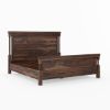 Picture of Pioneer Rustic Solid Wood Tall Headboard Platform Bed Frame