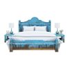 Picture of Empire Blue Dawn Solid Mango Wood Hand Carved Platform Bed