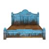 Picture of Empire Blue Dawn Solid Mango Wood Hand Carved Platform Bed