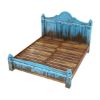 Picture of Empire Blue Dawn Solid Mango Wood Hand Carved Platform Bed