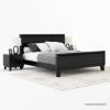 Picture of Modern Simplicity Mocha Solid Wood Black Platform Bed