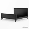 Picture of Modern Simplicity Mocha Solid Wood Black Platform Bed
