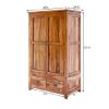 Picture of Delaware Farmhouse Solid Wood Wardrobe Armoire With Drawers