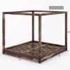 Picture of Hampshire Rustic Solid Wood Canopy Bed