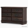 Picture of Hartsville Modern Pioneer Solid Wood 6 Drawer Double Dresser
