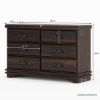 Picture of Hartsville Modern Pioneer Solid Wood 6 Drawer Double Dresser