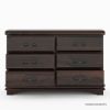 Picture of Hartsville Modern Pioneer Solid Wood 6 Drawer Double Dresser