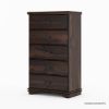 Picture of Hartsville Modern Pioneer Solid Wood 5 Drawer Tall Dresser Chest