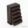 Picture of Hartsville Modern Pioneer Solid Wood 5 Drawer Tall Dresser Chest