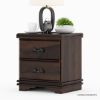 Picture of Hartsville Modern Pioneer Solid Wood Two Drawer Nightstand