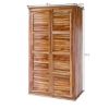 Picture of Livingston Louvered Door Rustic Solid Wood Large Armoire With Drawers