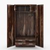 Picture of Hampshire Rustic Solid Wood Wardrobe Armoire With Drawers And Shelves