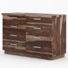 Picture of Hampshire Rustic Solid Wood Modern Bedroom Dresser With 8 Drawers