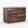 Picture of Hampshire Rustic Solid Wood Modern Bedroom Dresser With 8 Drawers