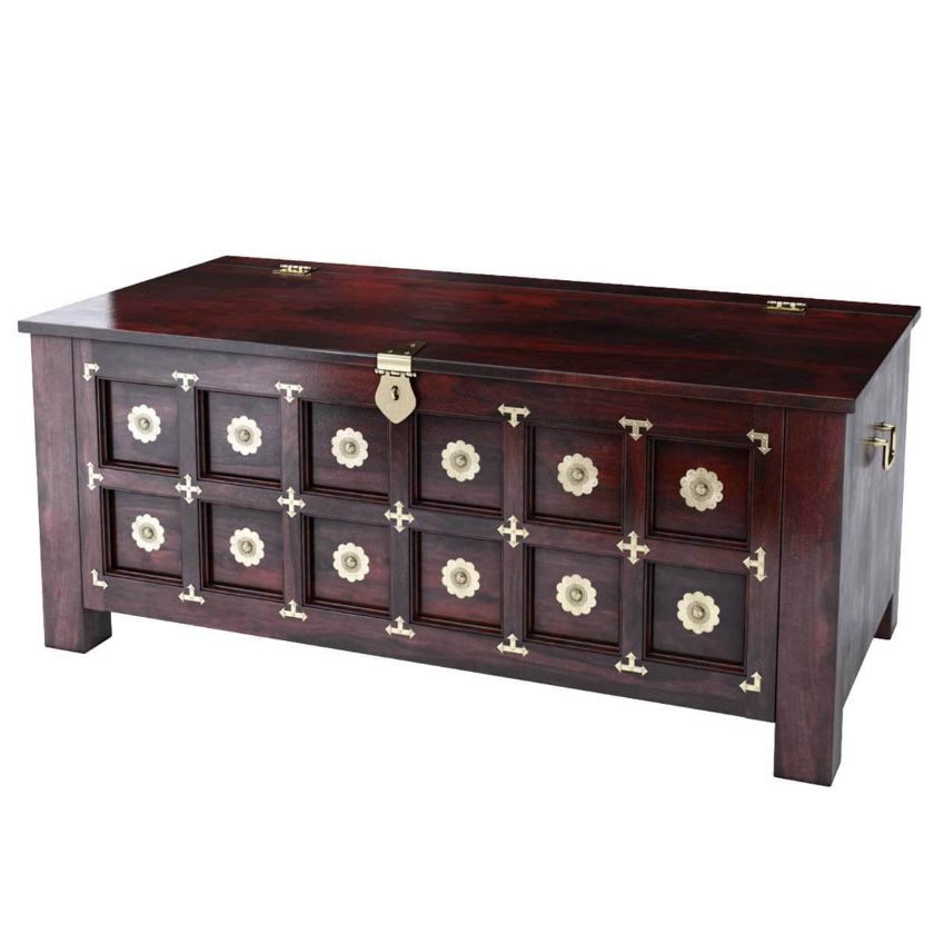 Picture of Madison Solid Wood Storage Trunk Rustic Coffee Table
