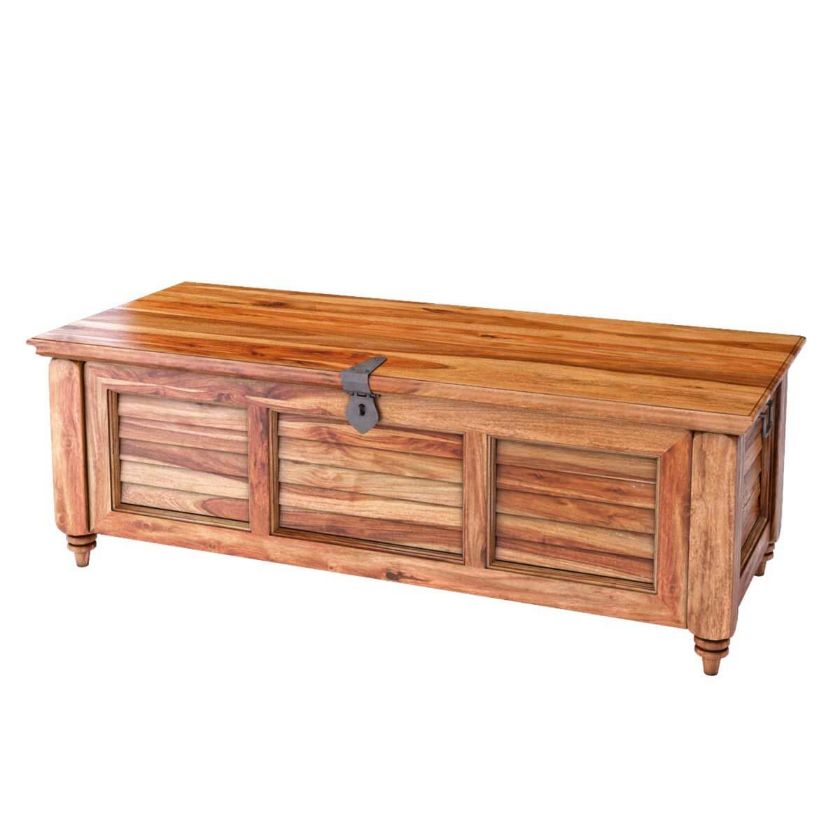 Picture of Livingston Solid Wood Storage Trunk Rustic Coffee Table