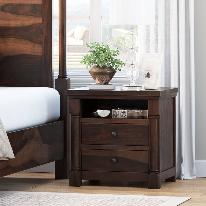 Picture of Pioneer Transitional Standing 3-Drawer Nightstand 