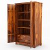 Picture of Kingman Rustic Wardrobe Armoire with Shelves and Drawers