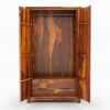 Picture of Kingman Rustic Wardrobe Armoire with Shelves and Drawers