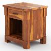 Picture of Modern Farmhouse Solid Wood 1 Drawer Nightstand