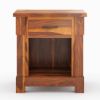 Picture of Modern Farmhouse Solid Wood 1 Drawer Nightstand