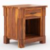 Picture of Modern Farmhouse Solid Wood 1 Drawer Nightstand