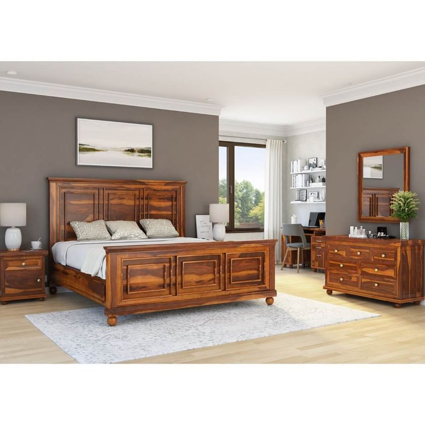 Picture of Pecos Solid Wood 4 Piece Bedroom Set